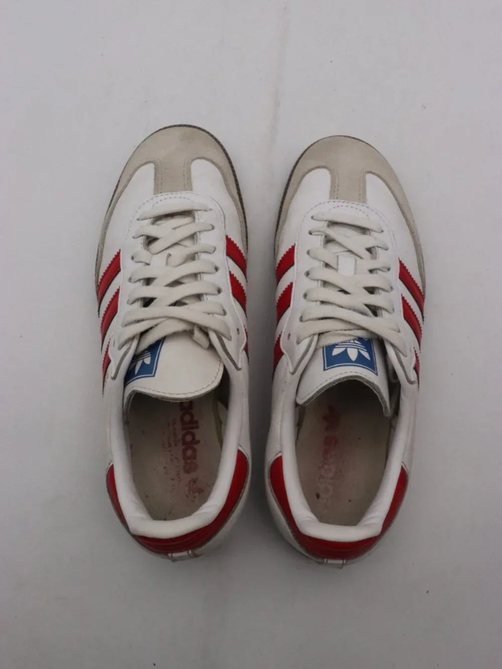 adidas Originals Samba OG Men's Size 7.5 Shoes White Better Scarlet Red Sneaker